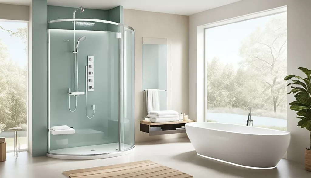 integrated shower bathtub system