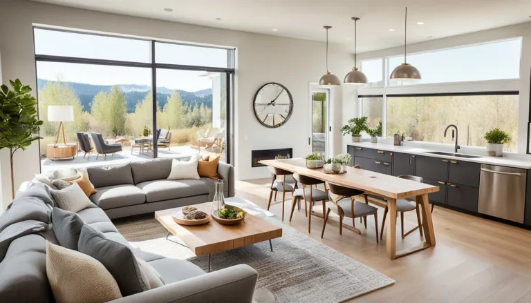 open concept kitchen living room