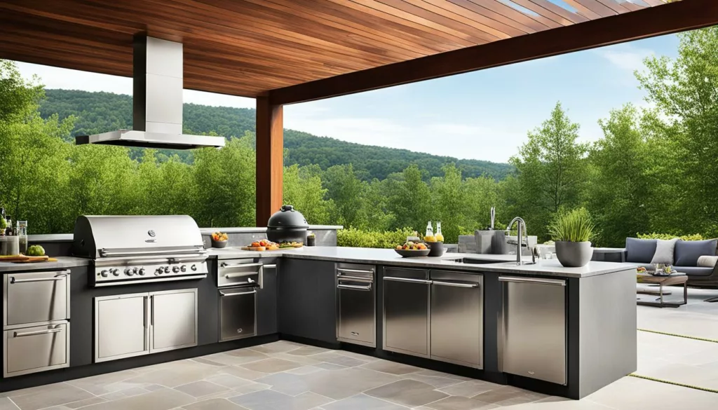 outdoor kitchen