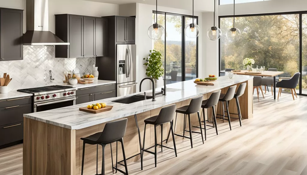 vinyl plank flooring in kitchen